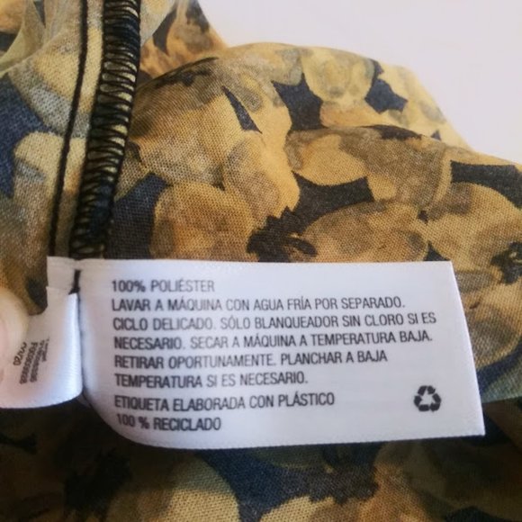 A New Day Women's size XXL Yellow and Black Floral Blouse - Picture 9 of 9